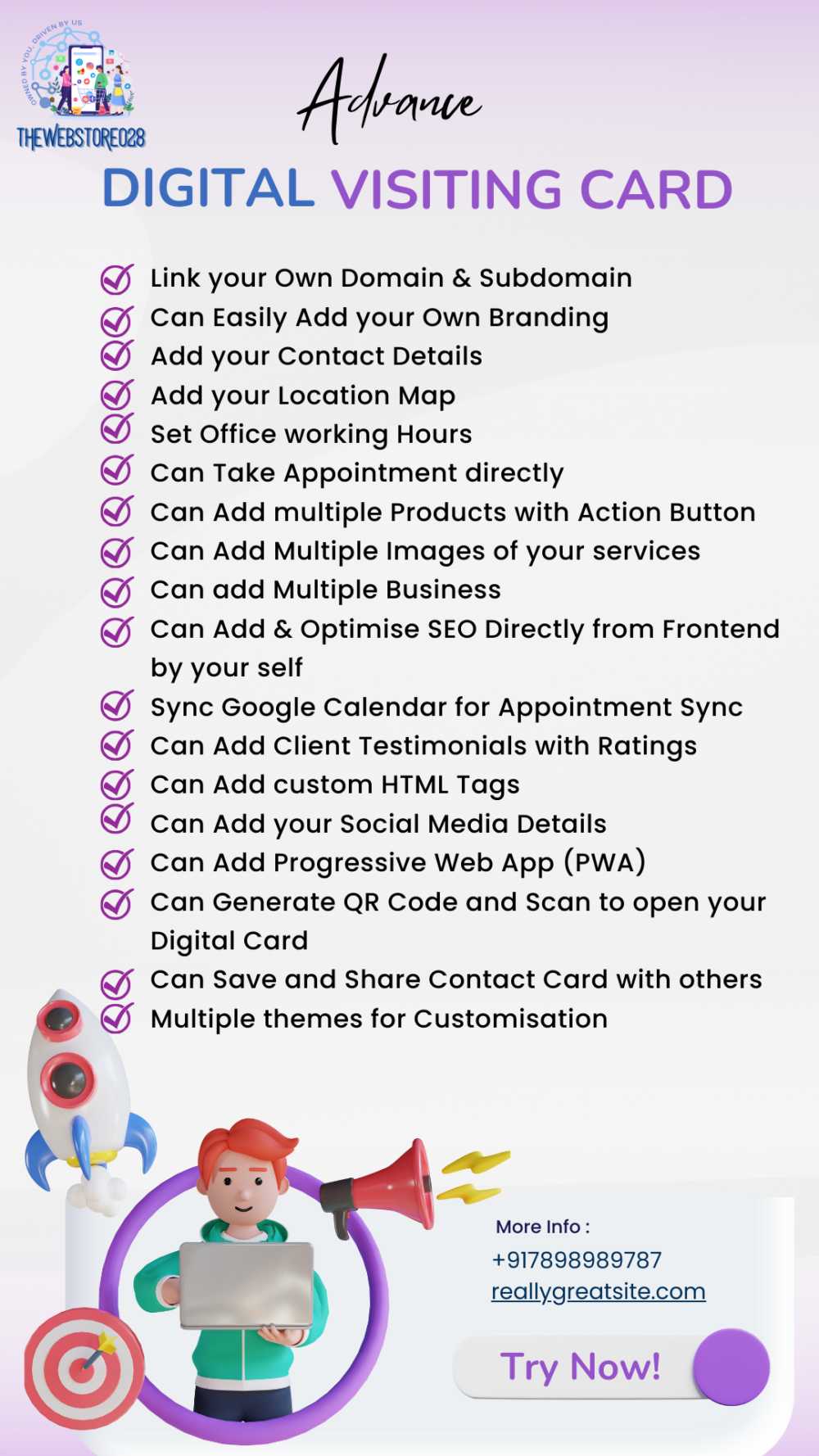 advance digital visting card