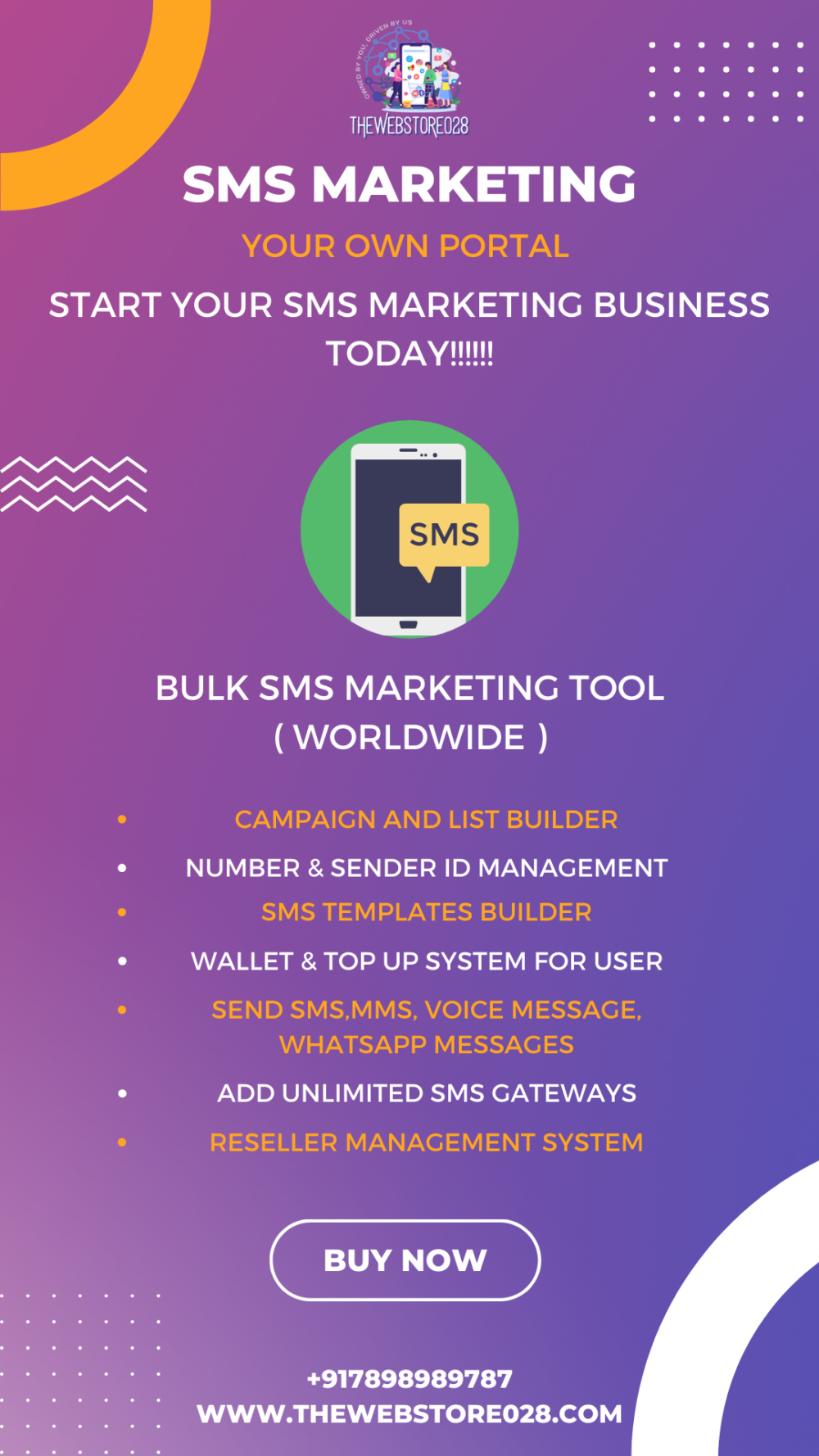 SMS marketing Portal