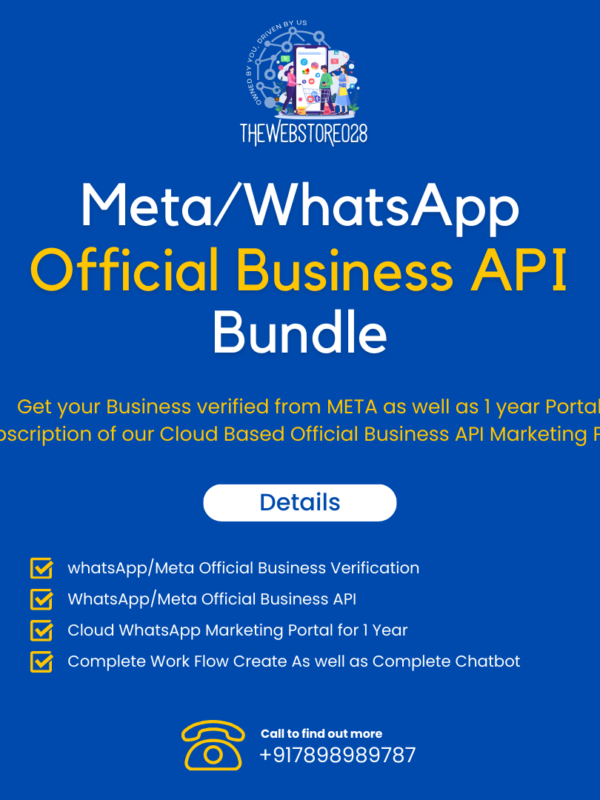 WhatsApp/Meta Business Verification & WhatsApp/Meta Official Business Portal Plan For a Year