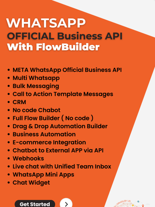 WBot- Offiical API Marketing Portal with Automation and Flow Builder
